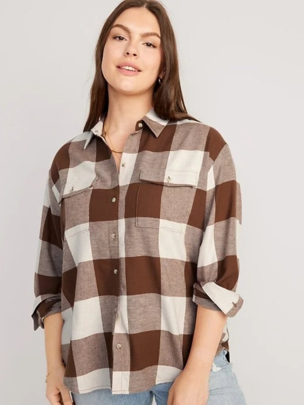 NWT OLD NAVY plus the boyfriend shirt flannel (2X)